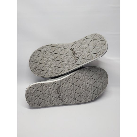 NWB Minnetonka Gray Suede Sussana Scuff Faux Shearling Slippers Sz 7 571 - Picture 5 of 5